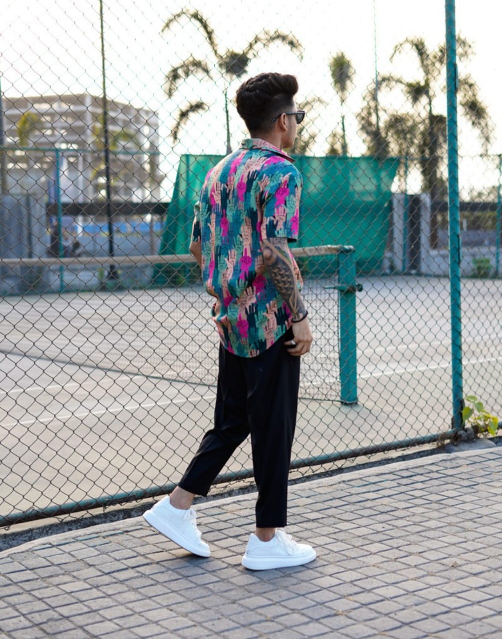Abstract Printed Casual Multicolor Men's Shirt